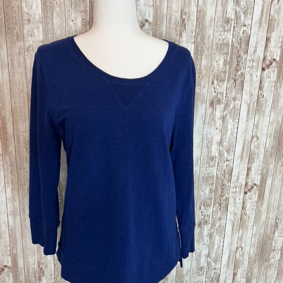 Women's J. Crew Blue Long Sleeve Shirt size Large - Picture 2 of 5